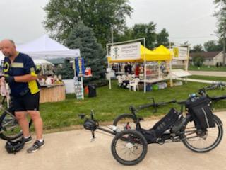 Riders were greeted local as well as outside vendors 